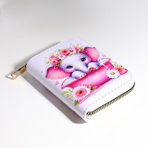 Кошелёк на молнии «Слоник», белый