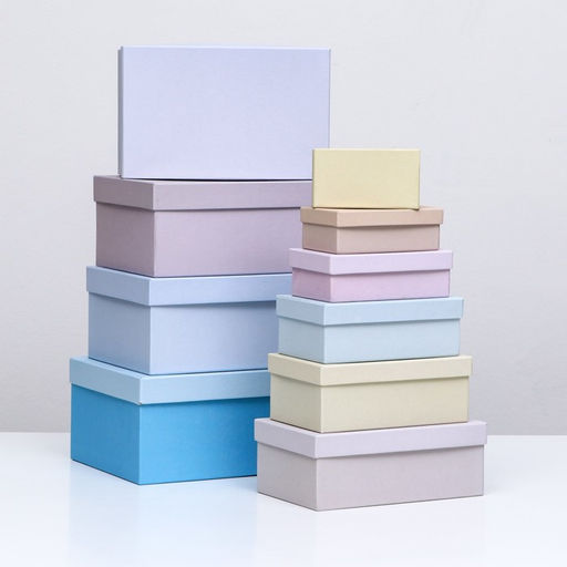 Набор коробок 10 в 1 Лазурный, 30,5 х 20 х 13 - 12 х 6,5 х 4 см - UPAK LAND фото 2