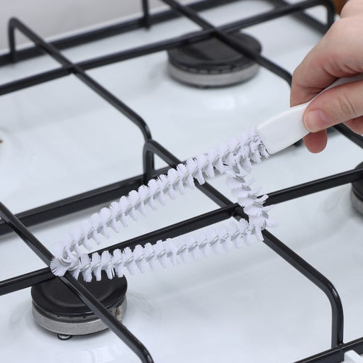 Щётка для чистки посуды и решёток-гриль Raccoon, треугольник, 246.51.5 см, белая  фото 2