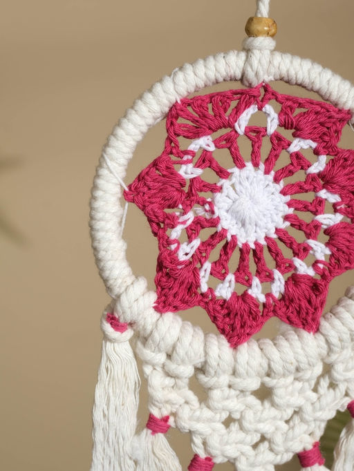 Ловец снов «Красный цветок», 12×33 см