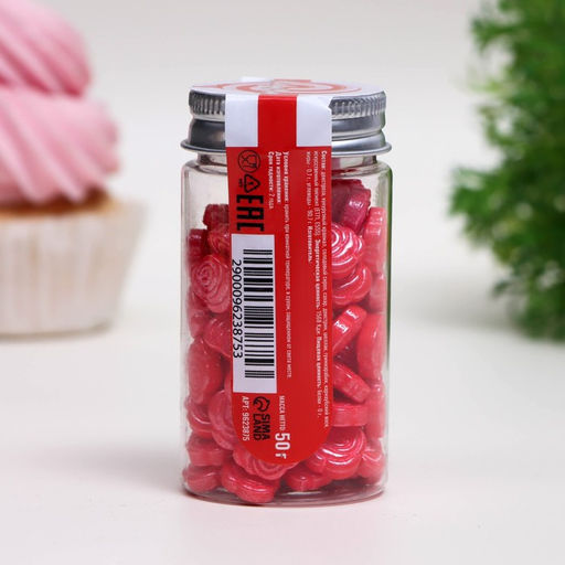 Посыпка кондитерская Розы, красная, 50 г - Simaland фото 2