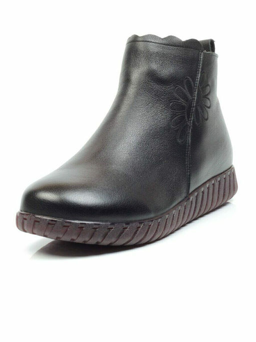 01-5507 BLACK Ботинки демисезонные (натуральная кожа, байка) - No name фото 6