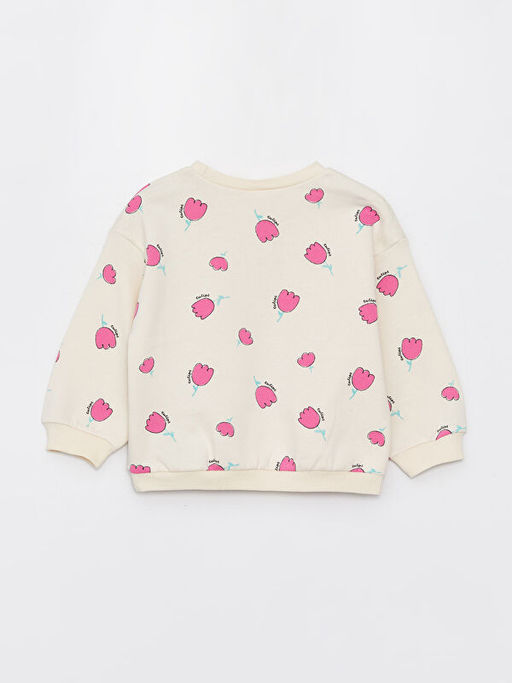 Bisiklet Yaka Desenli K?z Bebek Sweatshirt - Waikiki фото 2