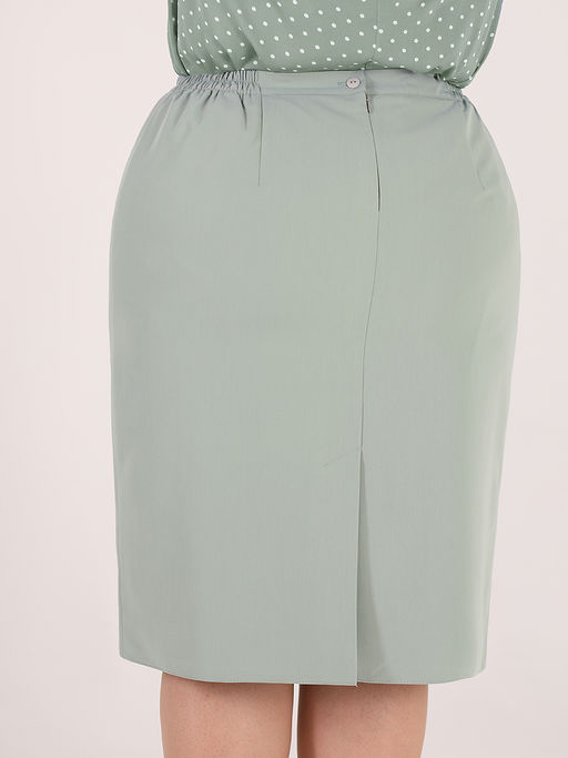 Юбка из хлопка и вискозы летняя больших размеров - Almond фото 5