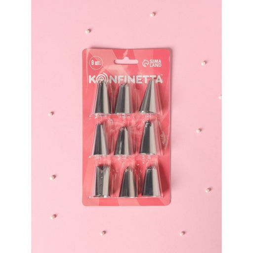 Набор насадок кондитерских KONFINETTA, d=2.5 см, 9 шт.  фото 6