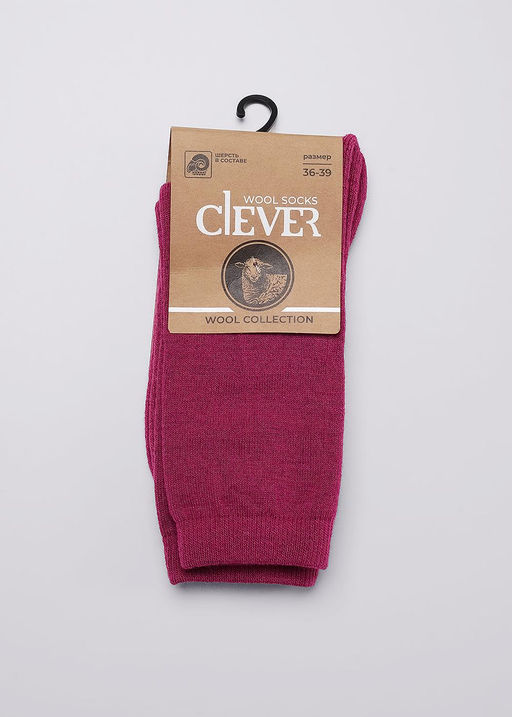 CLE Носки жен.BM760т шерсть меринос фуксия - Clever wear фото 4