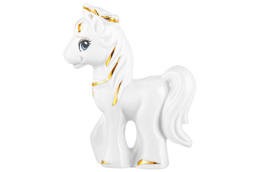 Фигурка декоративная 7*2,5*8,5 см Пони с короной белая с золотом, фарфор - Elan gallery фото 4