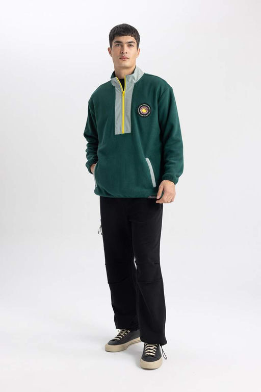 Широкие спортивные штаны оверсайз Discovery Channel с грузовым карманом - Defacto фото 4