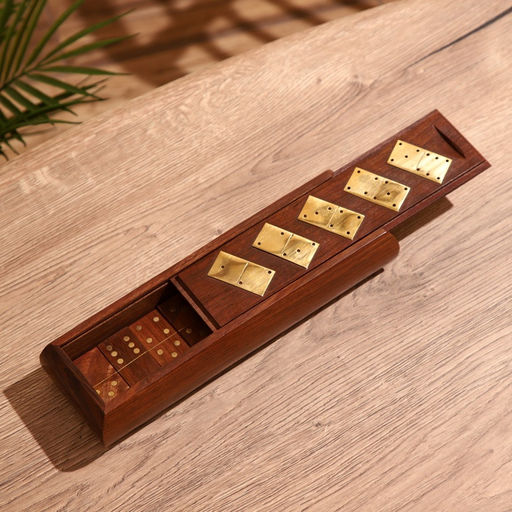 Игра настольная «Домино», 25×7.5×5 см, дерево шишам