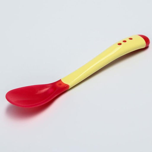 Набор для кормления, 3 предмета: миска 350 мл на присоске, крышка, термоложка, цвет жёлтый - Крошка я фото 4