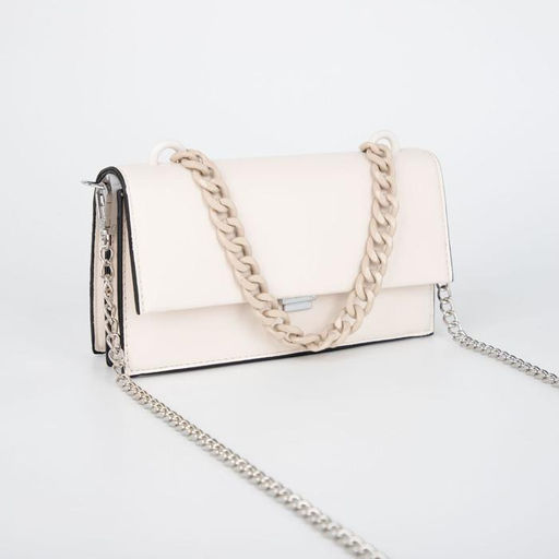 Цепочка для сумки, пластиковая, 17×23 мм, 120 см, прозрачная