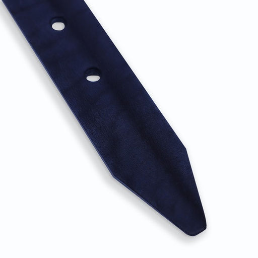 Ошейник кожаный однослойный, 54 х 2,5 см, ОШ 35-45 см, синий - Пижон фото 6