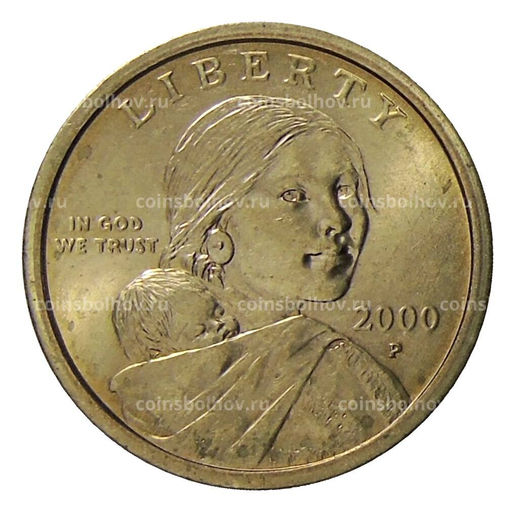 Монета 1 доллар 2000 года P США Сакагавея Парящий Орел