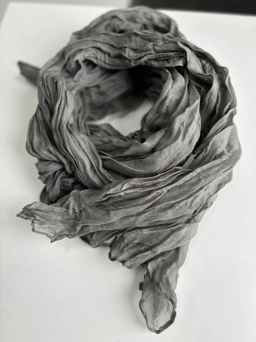 Палантин 180*85см однотонный 33-0001 серый