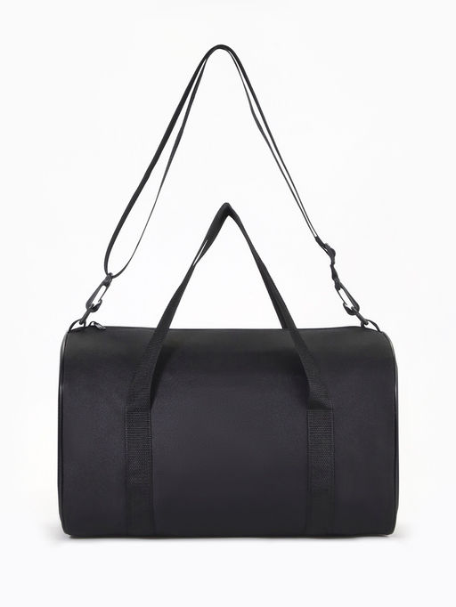 Сумка спортивная TEXTURA на молнии, с подкладкой, длинный ремень, маленький размер, чёрная