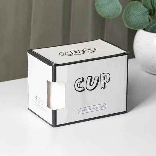 Кружка с ложкой «Стильный мишка», 320 мл, керамика, белая