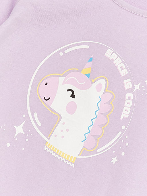 Bisiklet Yaka K?z ?ocuk Pijama ?st