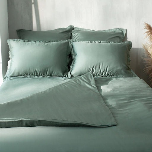 Простыня евро SL Home Tencel, 235×260 см, оливковая, тенсель