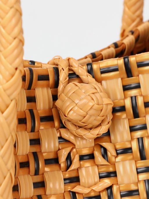 Сумка плетёная, 40×20×55 см, пластик, бежевая