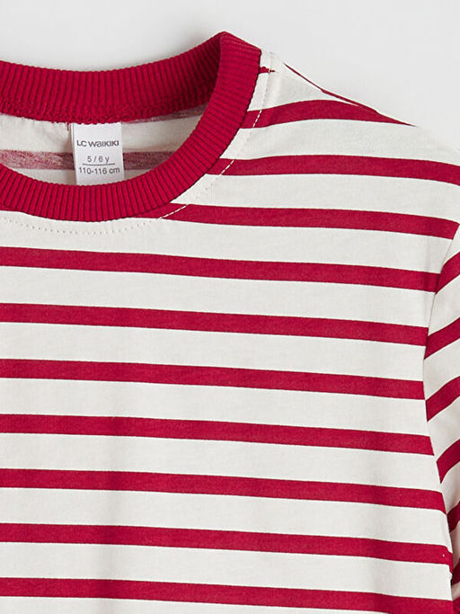 Bisiklet Yaka ?izgili Erkek ?ocuk Ti??rt