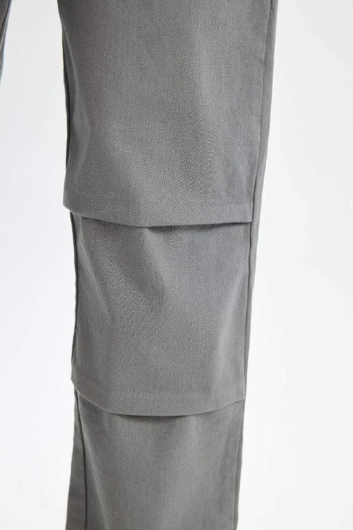 Габардиновые брюки-джоггеры для мальчиков со шнуровкой на талии и эластичными карманами на штанинах - Defacto фото 7