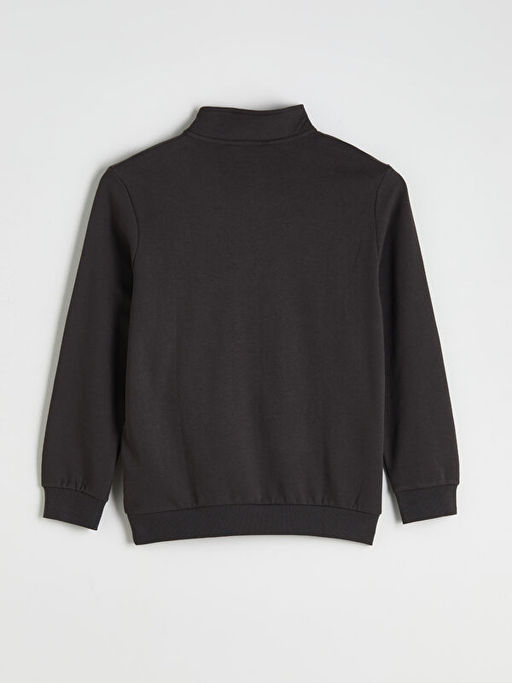 Dik Yaka Uzun Kollu Erkek Kal?n Sweatshirt