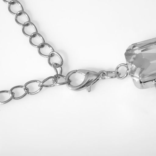 Чокер Лёд прямоугольники, цвет белый в серебре, 32см - Queen fair фото 2