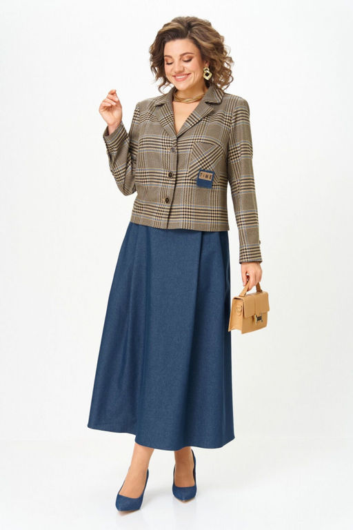 Костюм Aira Style 24-17А Сине-бежевый