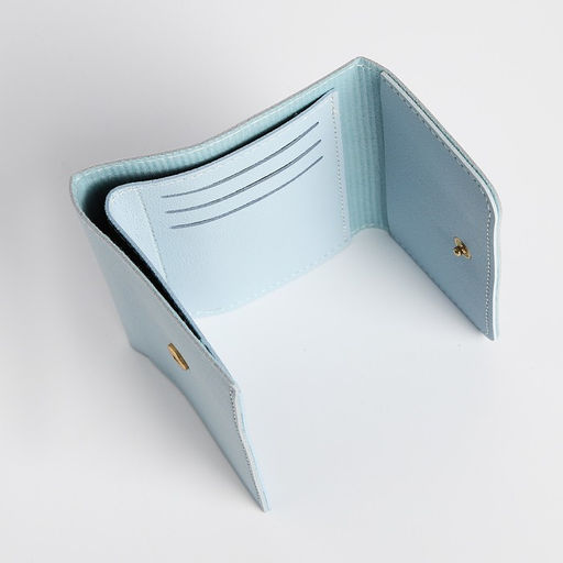 Кошелёк на кнопке, цвет голубой - Simaland фото 4