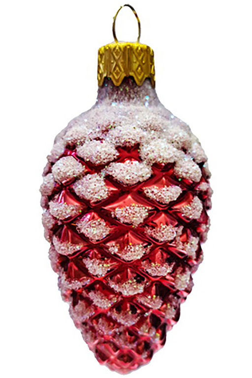 (цена за 3 шт) Елочное украшение Шишка в снегу Ф2-90/11 - Коломеев фото 2