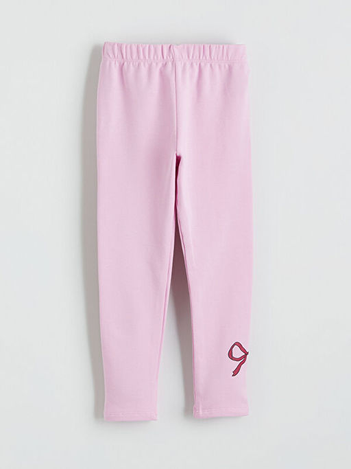 Beli Lastikli Kurdele Detayl? K?z ?ocuk Tayt 2li