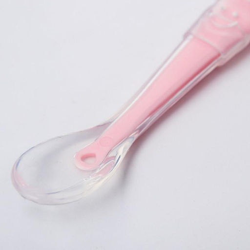 Ложка силиконовая детская Жирафик, цвет розовый - Крошка я фото 4