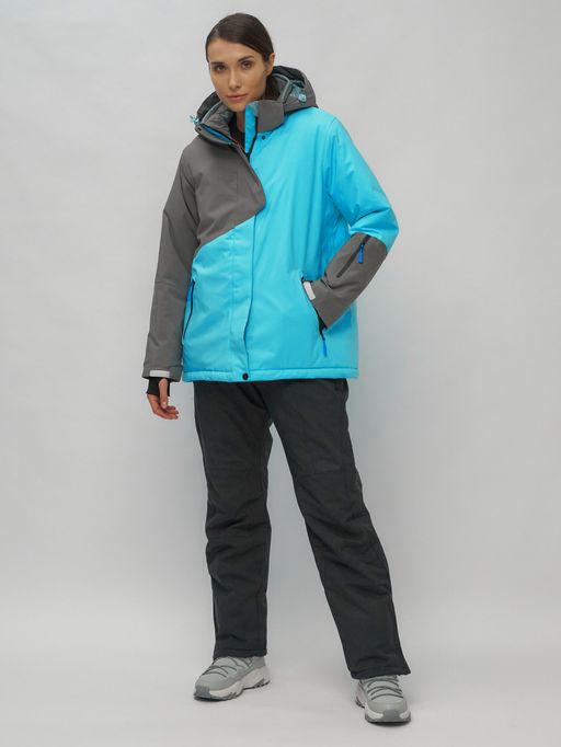 Горнолыжный костюм женский большого размера голубого цвета 02278Gl - Chunmai фото 6
