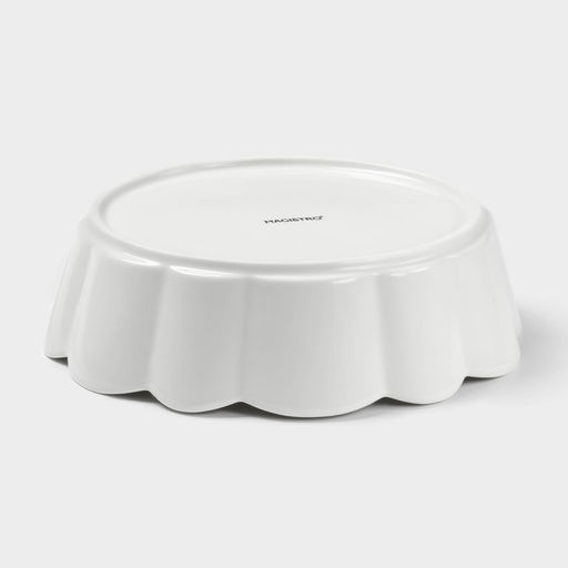 Блюдо для запекания Magistro «Флора», d=20 см, фарфор, белое