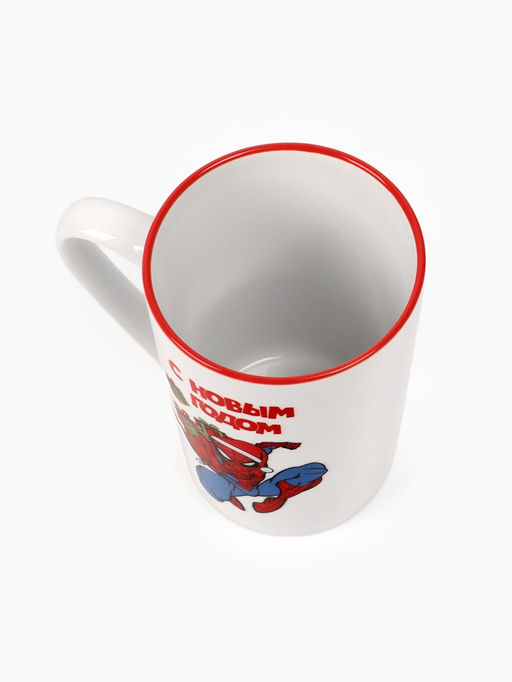 Кружка керамическая новогодняя, 385 мл, Человек-паук