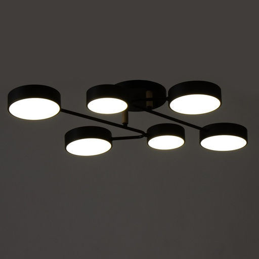Люстра «Алмо» 6х LED 144 Вт 3000-6000К черный 80×58×21 см BayerLux