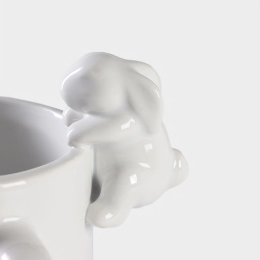 Кружка Доляна Зайка, 380 мл, керамика, белая