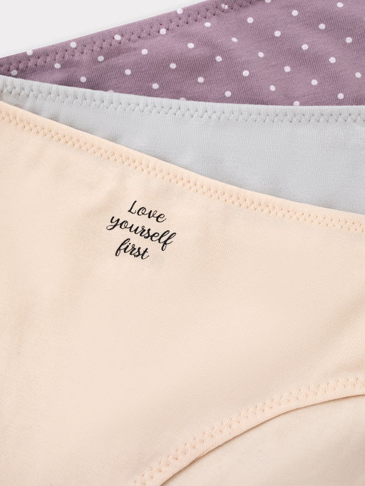 Трусы женские слипы мультипак (3 шт.) в бежевом цвете - Mark formelle фото 8