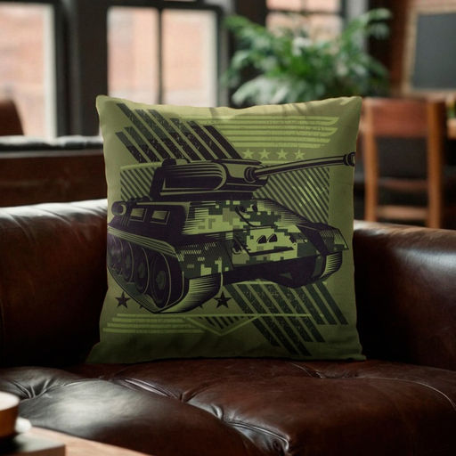 Подушка декоративная Этель. Танк, 40?40 см, велюр