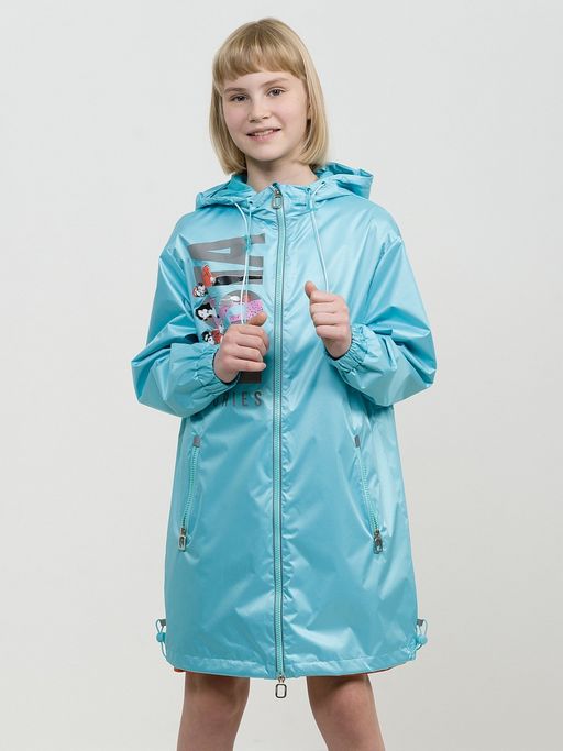 PELICAN, плащ для девочек, Бирюза  фото 5