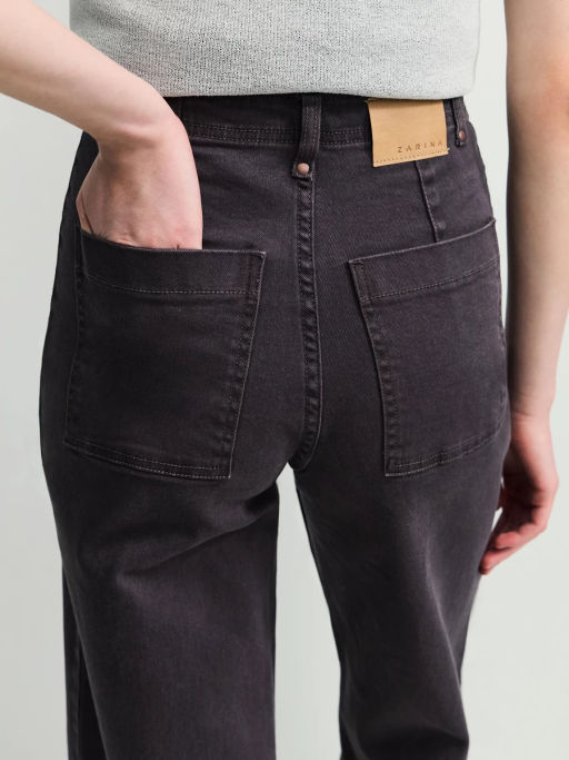 Джинсы укороченные с высокой посадкой ZR2604092324-27 / Zarina