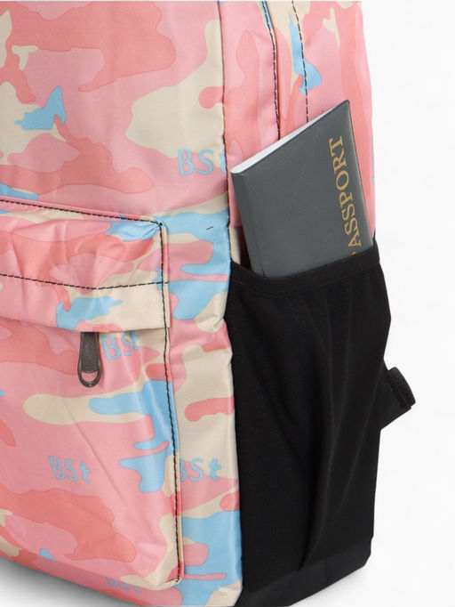 Рюкзак школьный на молнии, с карманами, с принтом, размер 30?13?42 см, тёмно-синий/чёрный