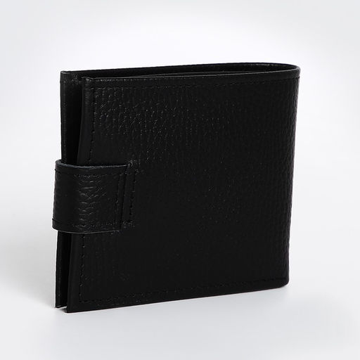 Кошелёк на кнопке, TEXTURA, цвет чёрный  фото 2