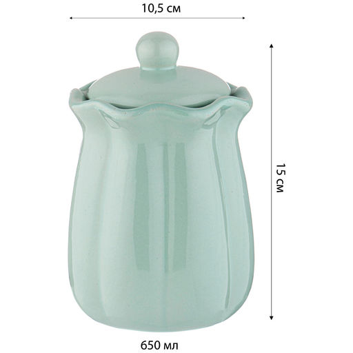 БАНКА ДЛЯ СЫПУЧИХ ПРОДУКТОВ КОЛЛЕКЦИЯ MOSAIC 650 МЛ 10,5*10,5*15СМ - Lefard фото 3