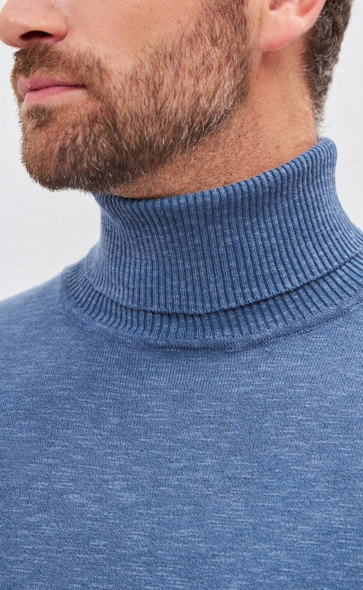 Водолазка мужская F021-15608 темно-голубая - Fine joyce фото 5