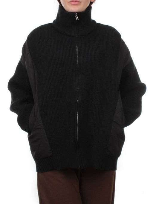 3155 BLACK Куртка-кардиган женская (90% хлопок, 10% синтепон)
