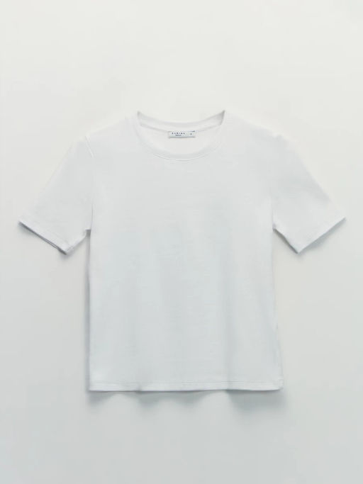 Базовая футболка в рубчик / Zarina фото 7