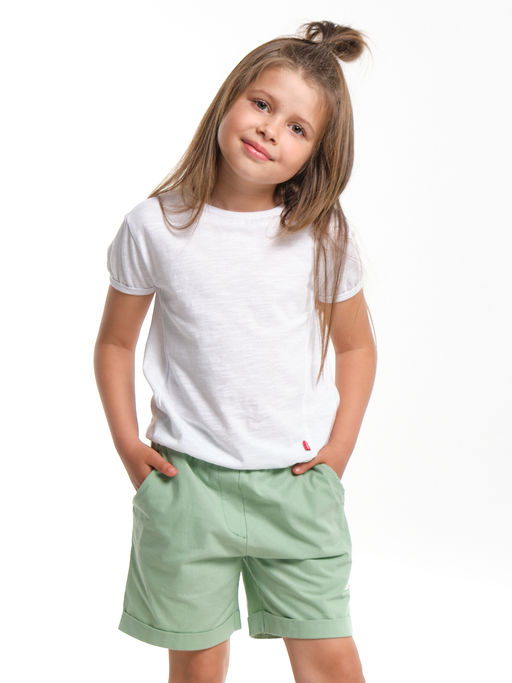 Комплект для девочки с шортами UD 6483/7936 розовый/желтый - Mini maxi фото 9