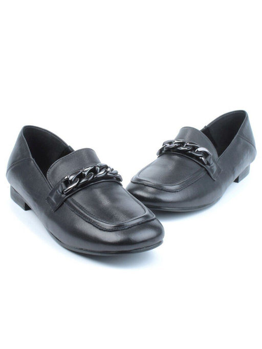 03-DCO117-1 BLACK Лоферы женские (натуральная кожа) - Фабричный китай фото 11