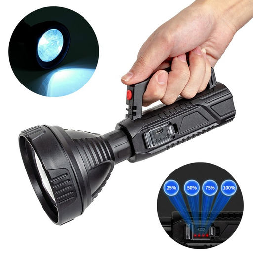 Фонарь прожекторный аккумуляторный, 10 Вт, 3500 мАч, АКБ 18650, XPE, USB, 22х9.4х8 см - Simaland фото 2